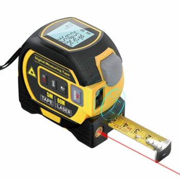 Multi-Function Laser Distance Meter with 5m Tape Measure and Cross-Marking